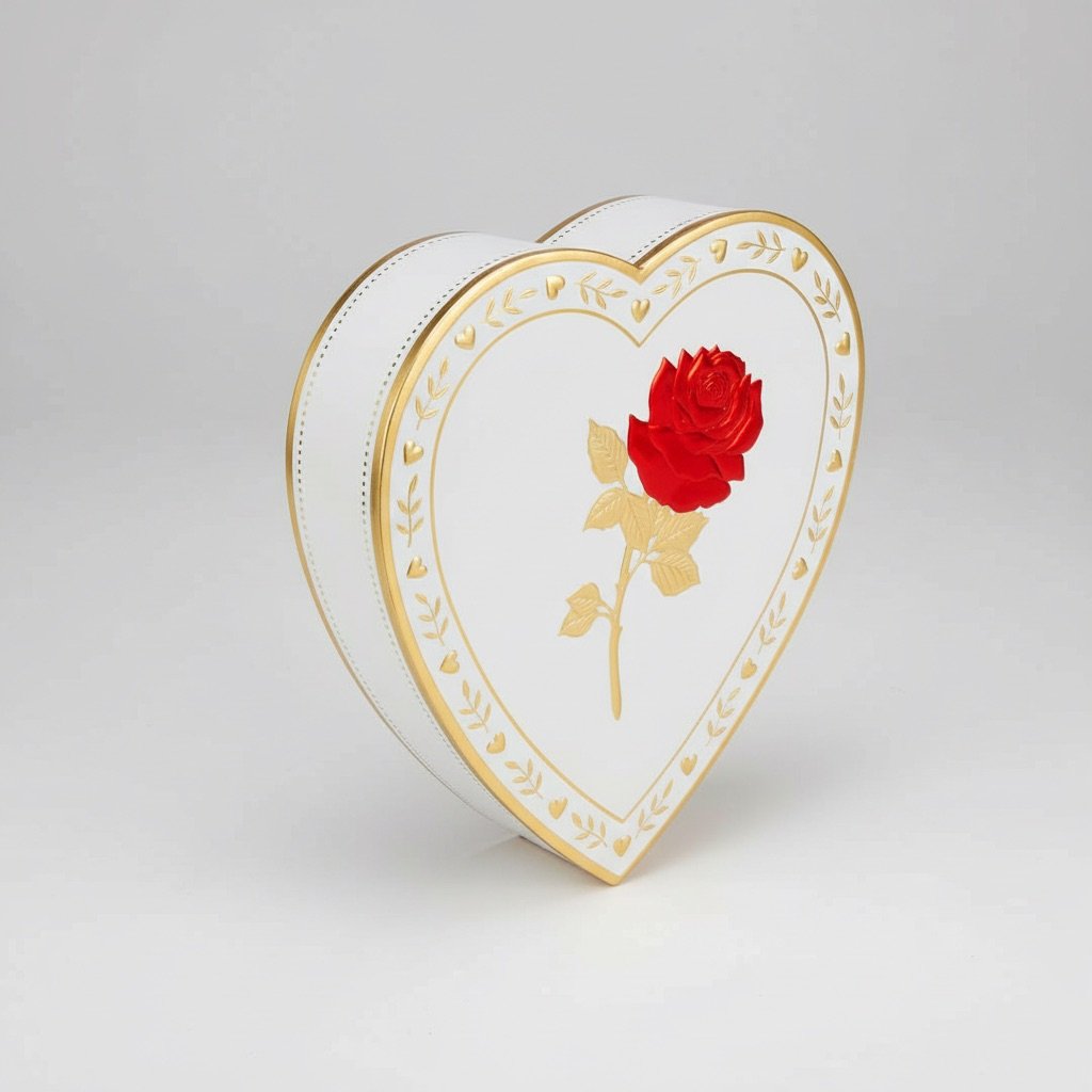 Elegant White Heart Box